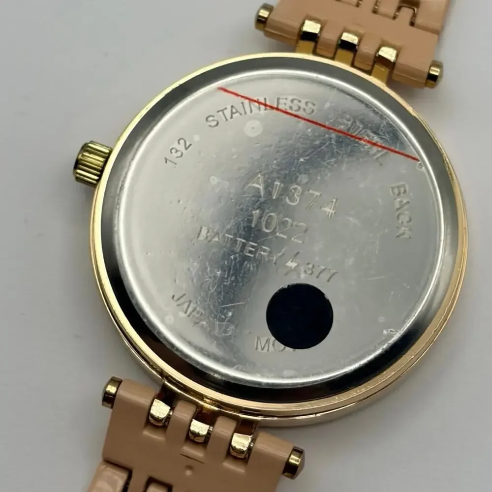 Gold & Pink Crystal Watch
